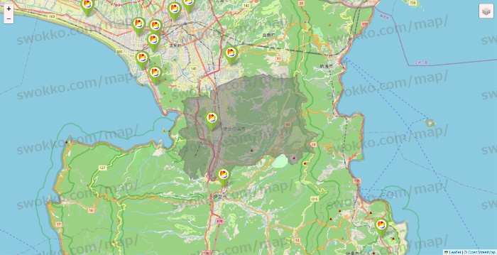 静岡県のSeria（セリア）の店舗地図
