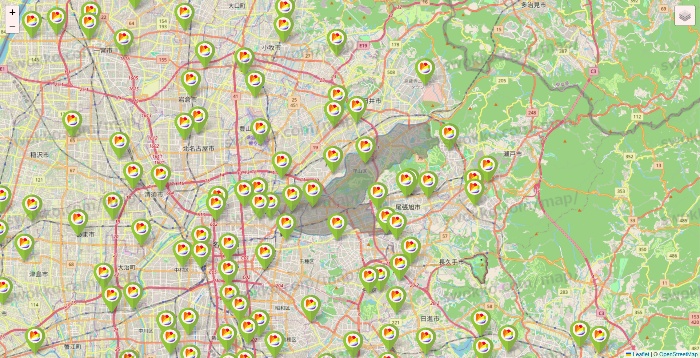 愛知県のSeria（セリア）の店舗地図