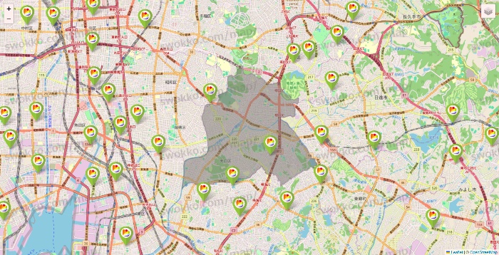 愛知県のSeria（セリア）の店舗地図