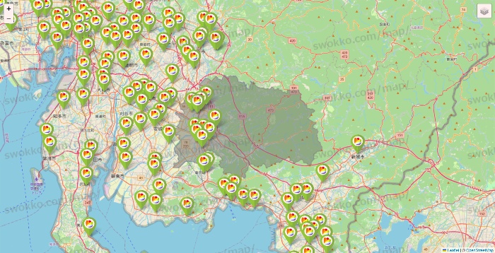 愛知県のSeria（セリア）の店舗地図