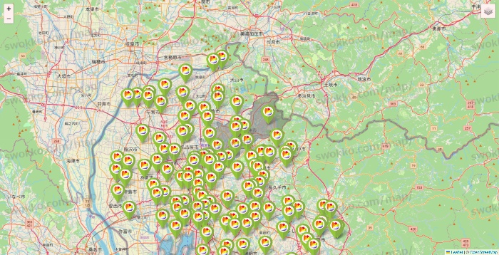 愛知県のSeria（セリア）の店舗地図