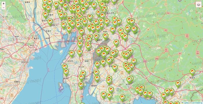 愛知県のSeria（セリア）の店舗地図