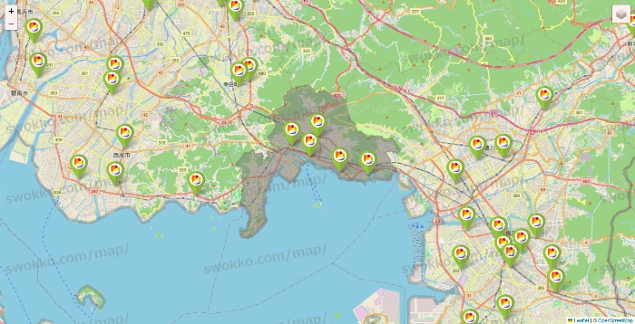 愛知県のSeria（セリア）の店舗地図