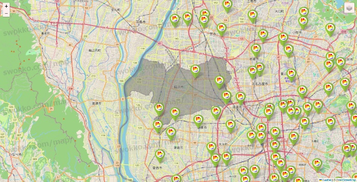 愛知県のSeria（セリア）の店舗地図