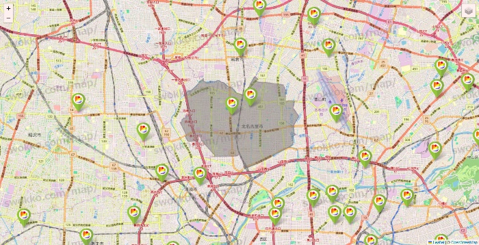 愛知県のSeria（セリア）の店舗地図