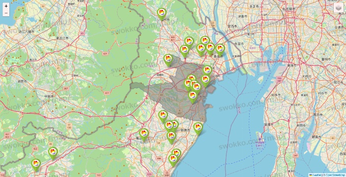 三重県のSeria（セリア）の店舗地図