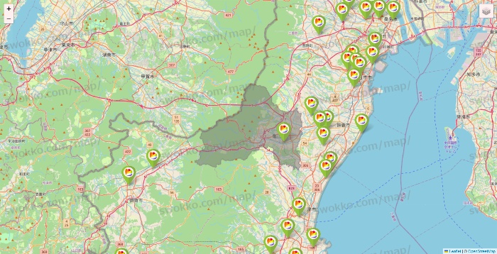 三重県のSeria（セリア）の店舗地図