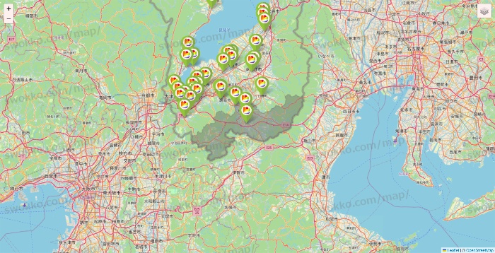 滋賀県のSeria（セリア）の店舗地図