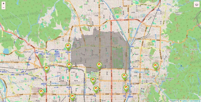 京都府のSeria（セリア）の店舗地図