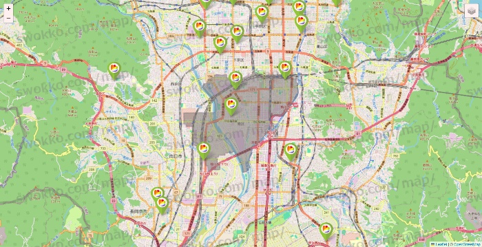 京都府のSeria（セリア）の店舗地図