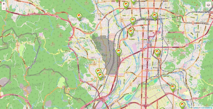 京都府のSeria（セリア）の店舗地図