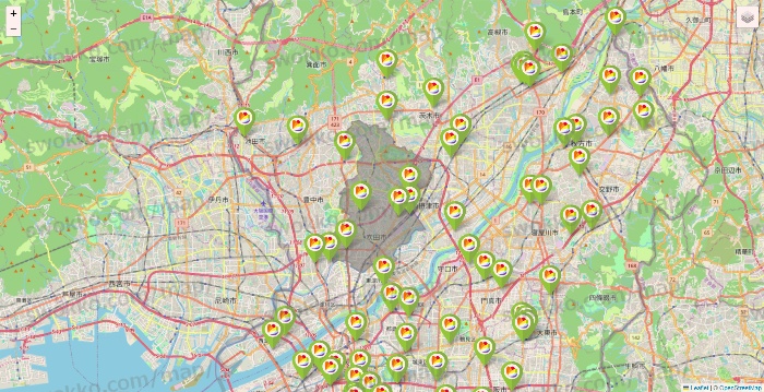 大阪府のSeria（セリア）の店舗地図