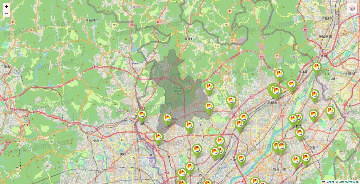 大阪府のSeria（セリア）の店舗地図