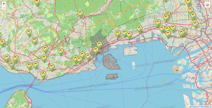 兵庫県のSeria（セリア）の店舗地図