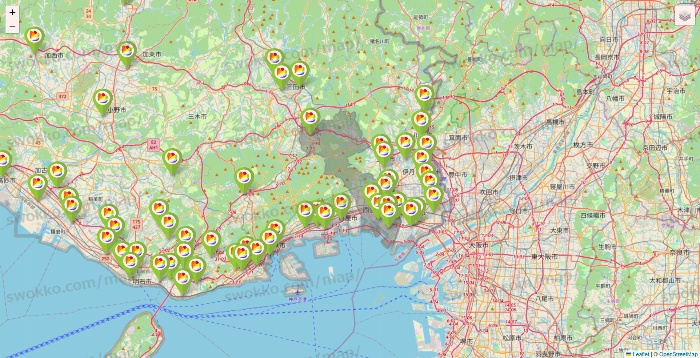 兵庫県のSeria（セリア）の店舗地図