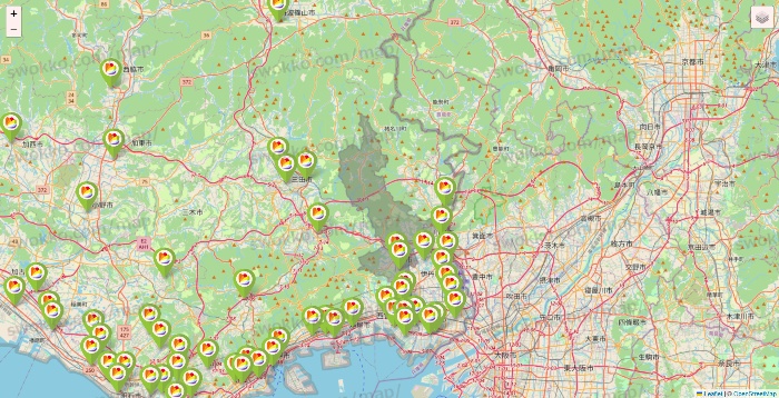 兵庫県のSeria（セリア）の店舗地図