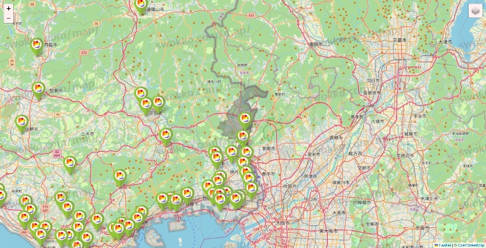 兵庫県のSeria（セリア）の店舗地図