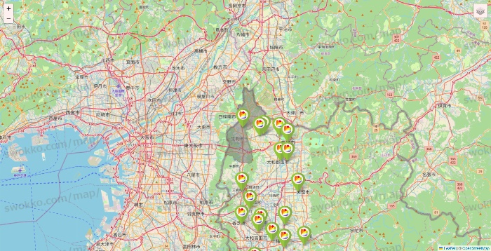 奈良県のSeria（セリア）の店舗地図