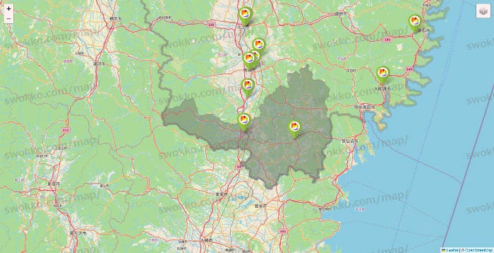 岩手県のSeria（セリア）の店舗地図