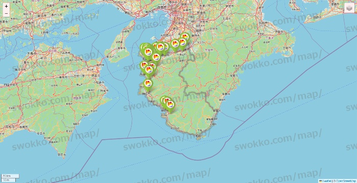 和歌山県のSeria（セリア）の店舗地図