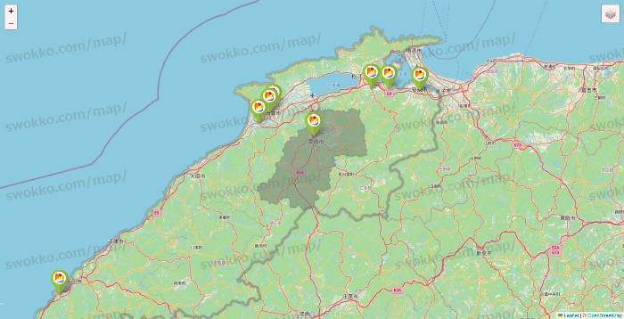 島根県のSeria（セリア）の店舗地図