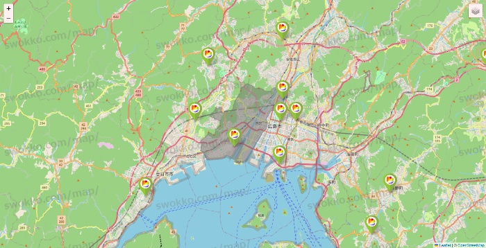 広島県のSeria（セリア）の店舗地図