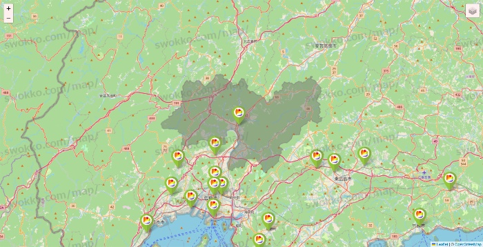 広島県のSeria（セリア）の店舗地図