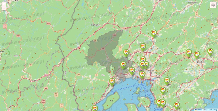 広島県のSeria（セリア）の店舗地図