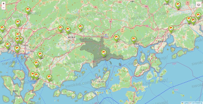 広島県のSeria（セリア）の店舗地図