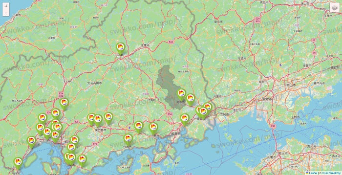 広島県のSeria（セリア）の店舗地図