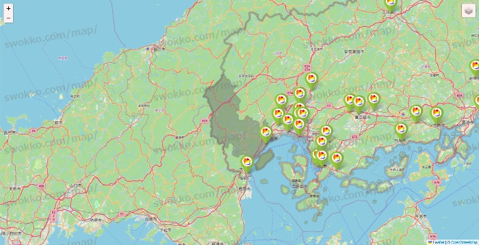 広島県のSeria（セリア）の店舗地図