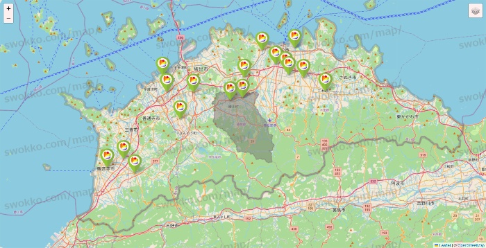 香川県のSeria（セリア）の店舗地図
