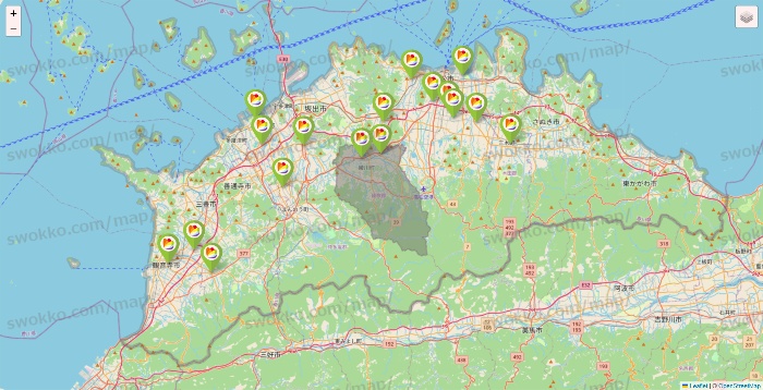 香川県のSeria（セリア）の店舗地図