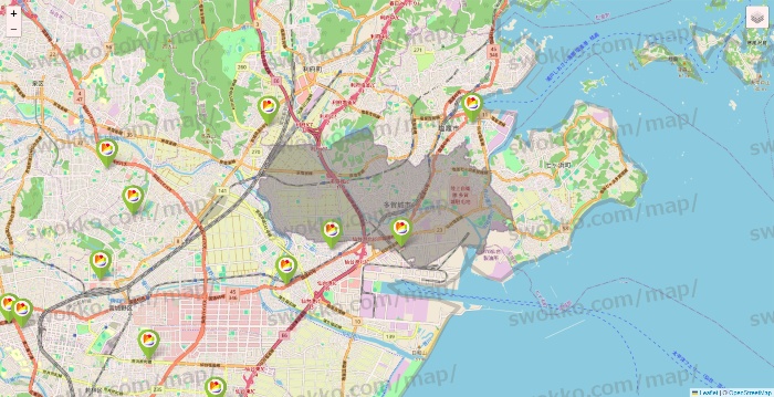 宮城県のSeria（セリア）の店舗地図