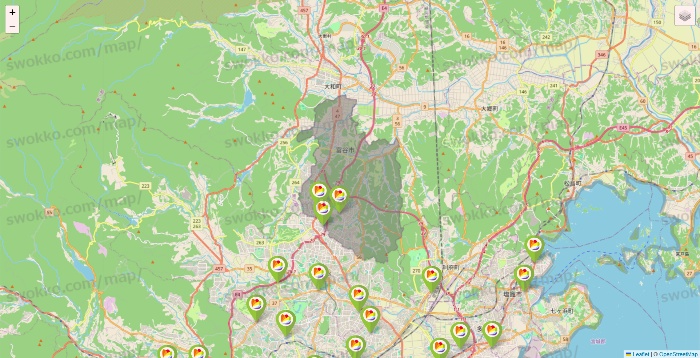 宮城県のSeria（セリア）の店舗地図