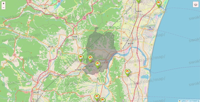 宮城県のSeria（セリア）の店舗地図