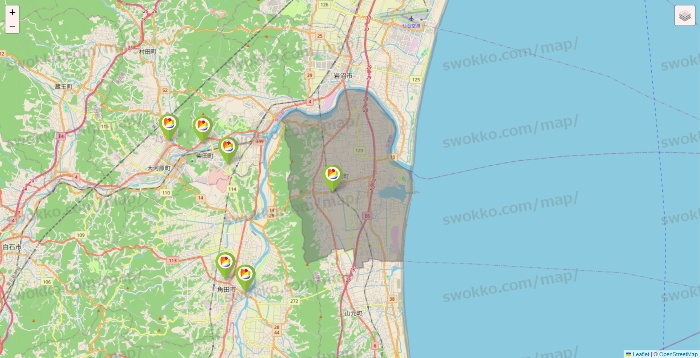 宮城県のSeria（セリア）の店舗地図