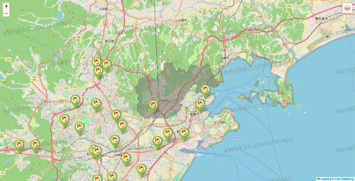 宮城県のSeria（セリア）の店舗地図