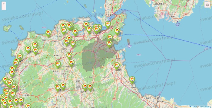 福岡県のSeria（セリア）の店舗地図
