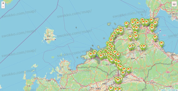 福岡県のSeria（セリア）の店舗地図