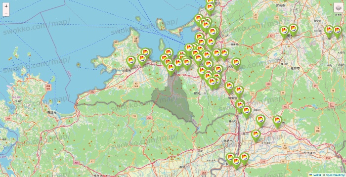 福岡県のSeria（セリア）の店舗地図