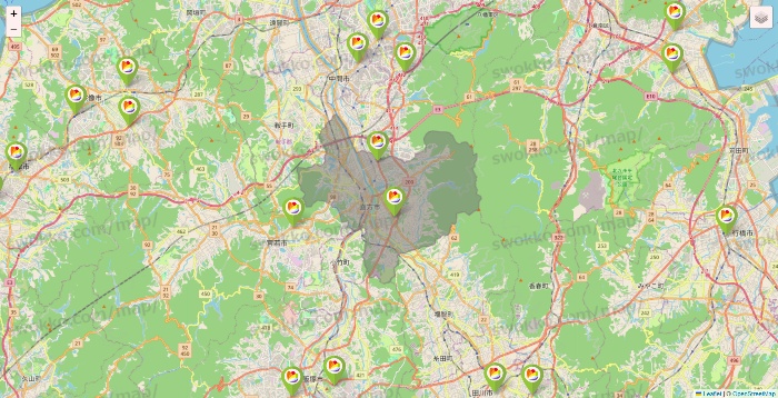 福岡県のSeria（セリア）の店舗地図