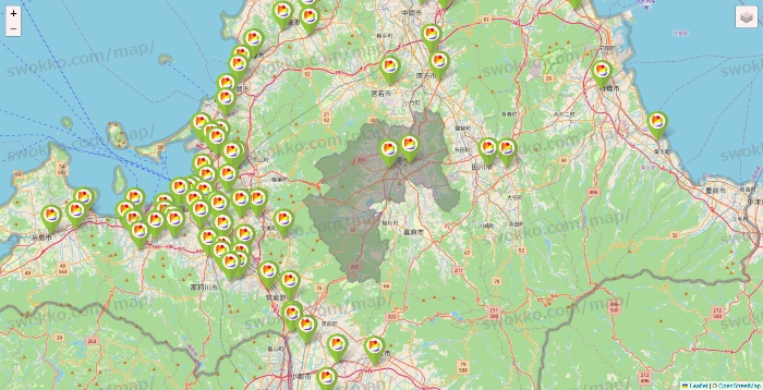 福岡県のSeria（セリア）の店舗地図
