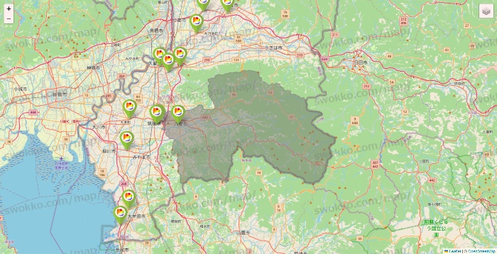 福岡県のSeria（セリア）の店舗地図