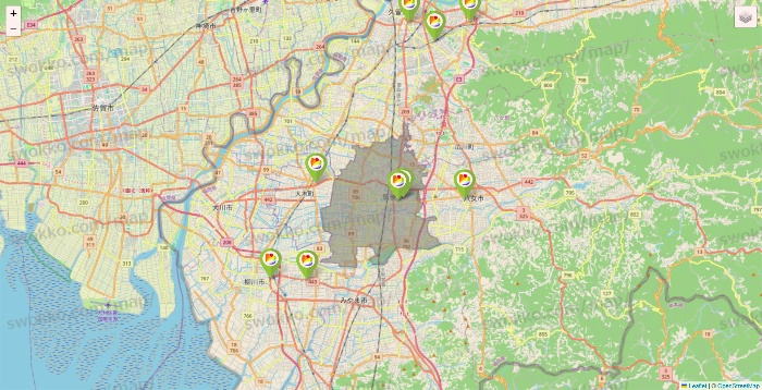 福岡県のSeria（セリア）の店舗地図
