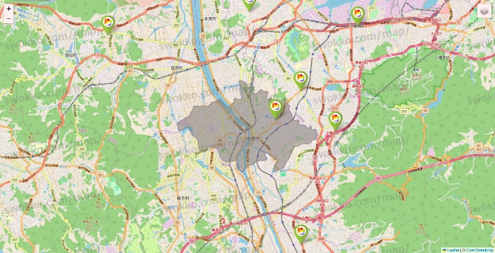 福岡県のSeria（セリア）の店舗地図