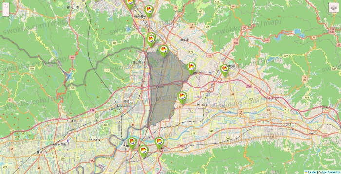 福岡県のSeria（セリア）の店舗地図