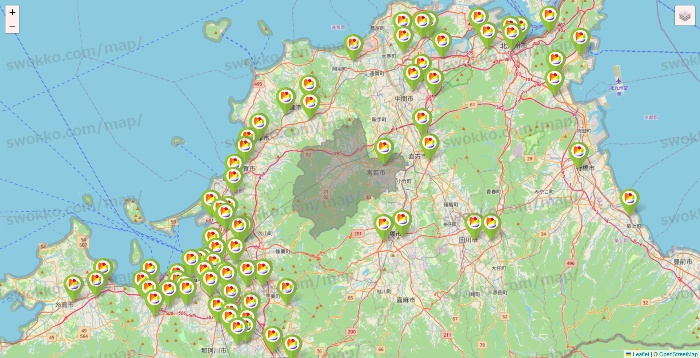 福岡県のSeria（セリア）の店舗地図
