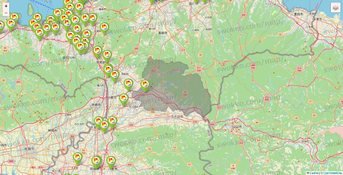 福岡県のSeria（セリア）の店舗地図