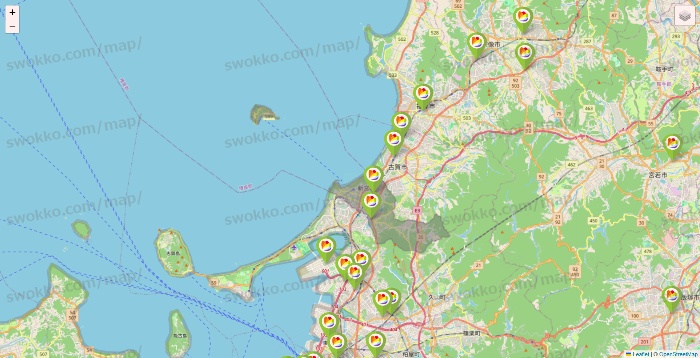 福岡県のSeria（セリア）の店舗地図